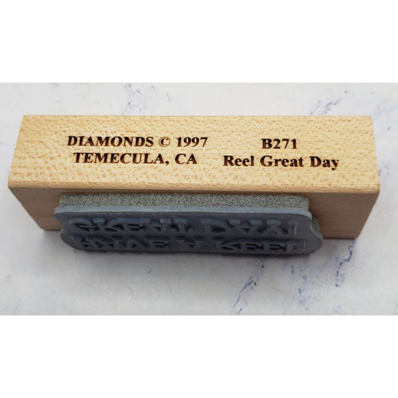 Lot of 7 Inspirational Phrases and Expressions Wood Mounted Rubber Stamps - Picture 12 of 15